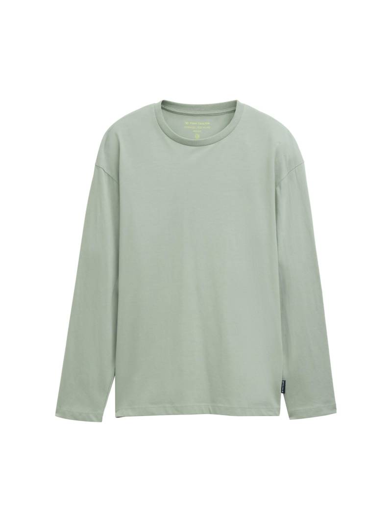 tom tailor kids - Oversize Langarmshirt mit Print dusty leave green - Gr. - 140 von tom tailor kids