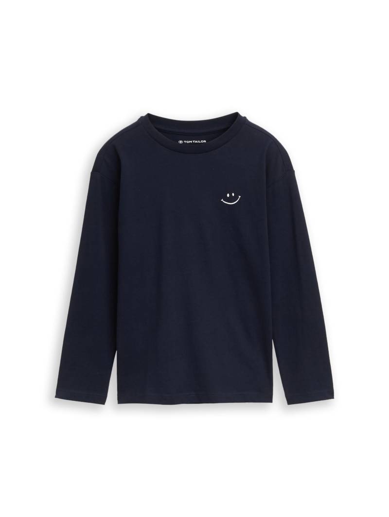 tom tailor kids - Oversize Langarmshirt mit Rückenprint sky captain blue von tom tailor kids