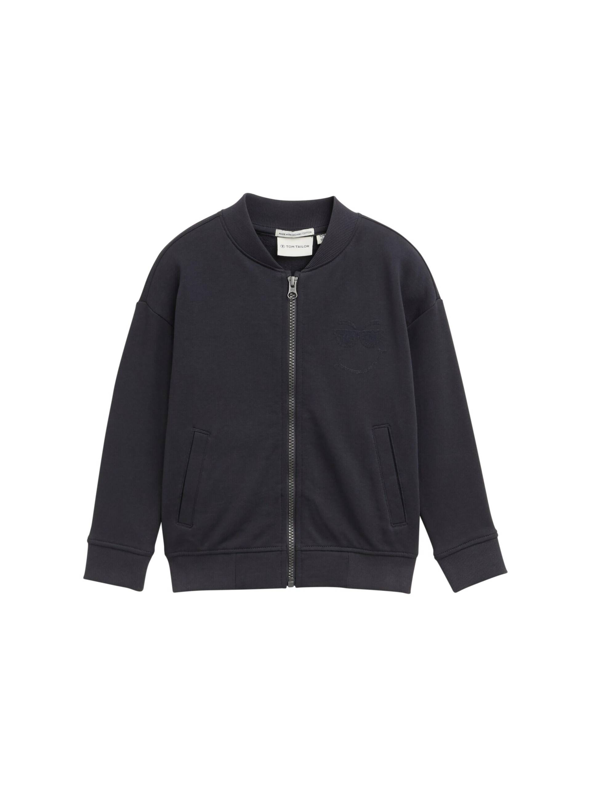 tom tailor kids - Oversize Sweatjacke mit Print coal grey von tom tailor kids