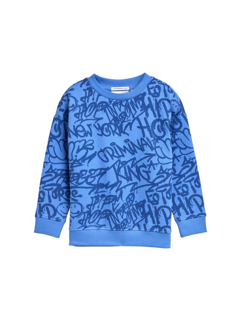 tom tailor kids - Oversize Sweatshirt mit Allover-Print blue shaded spray design von tom tailor kids