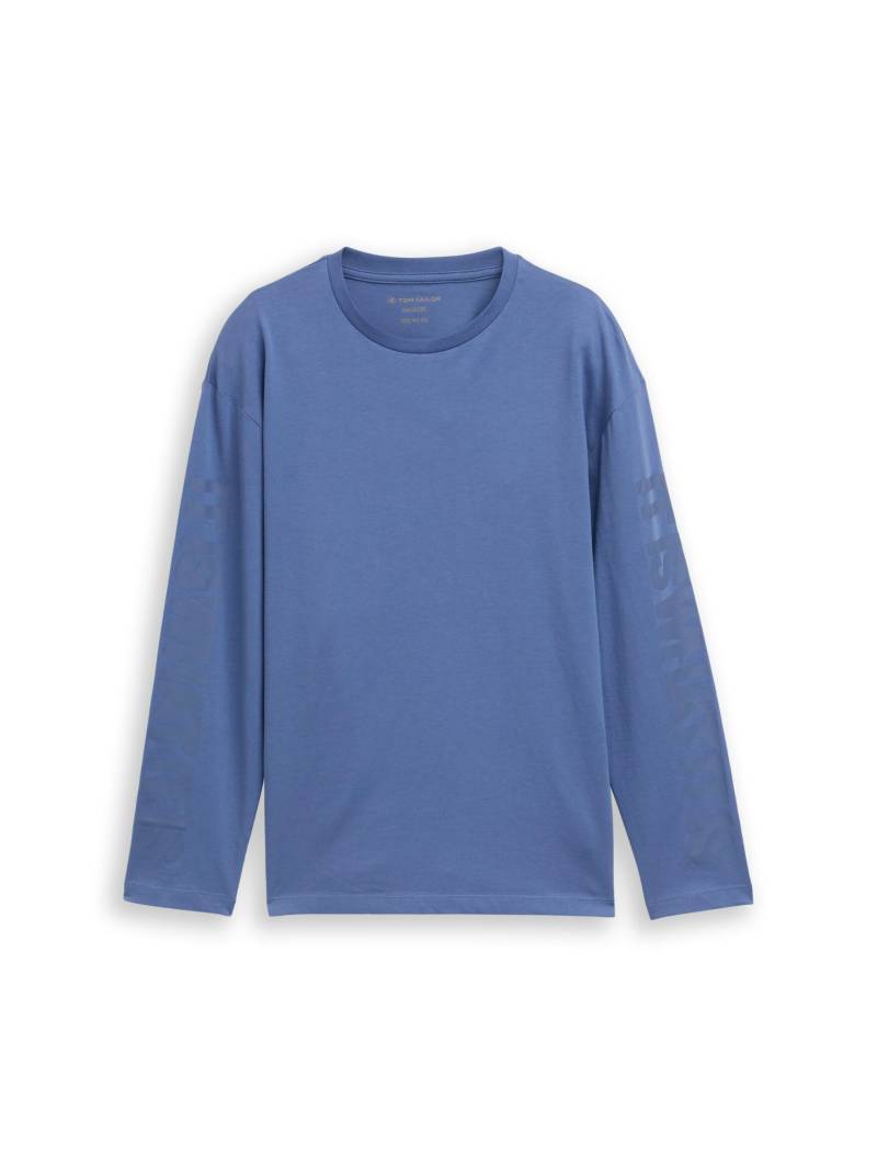 tom tailor kids - Oversize Sweatshirt mit Print dusty faded blue - Gr. - 152 von tom tailor kids