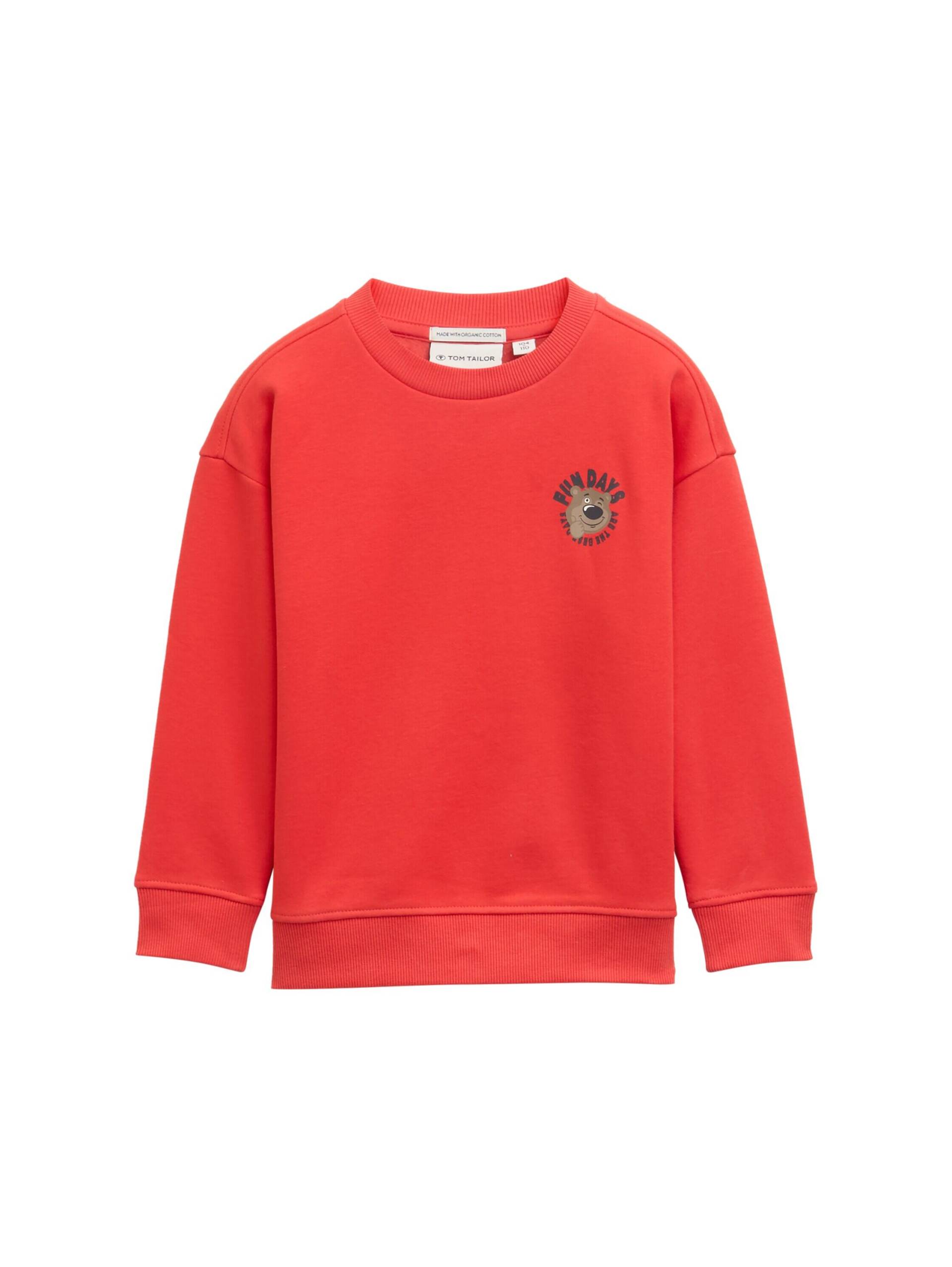 tom tailor kids - Oversize Sweatshirt mit Print soft red von tom tailor kids