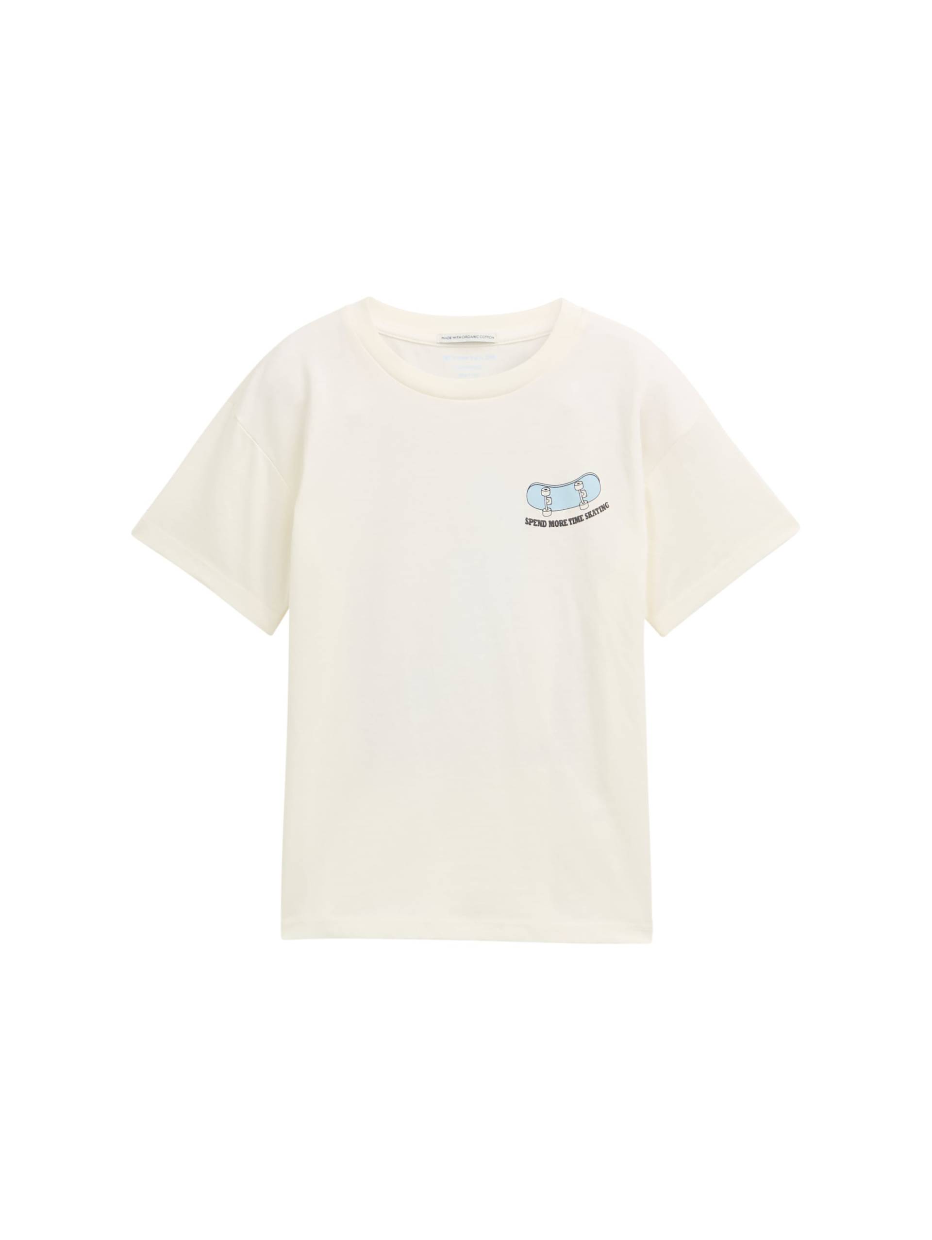 tom tailor kids - Oversize T-Shirt mit Print wool white von tom tailor kids