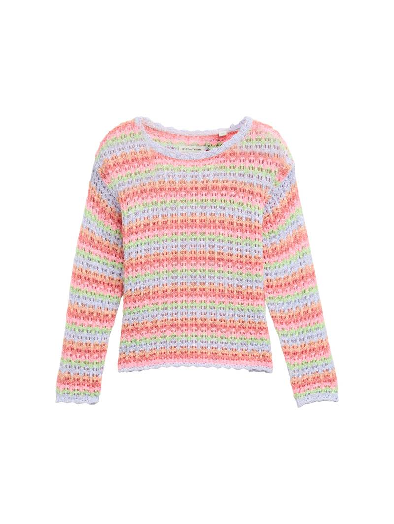 tom tailor kids - Oversized Pullover mit Streifenmuster pink multicolor stripe von tom tailor kids