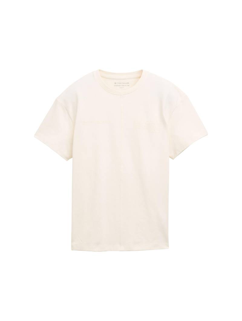 tom tailor kids - Oversized T-Shirt mit Ziernaht wool white - Gr. - 164 von tom tailor kids