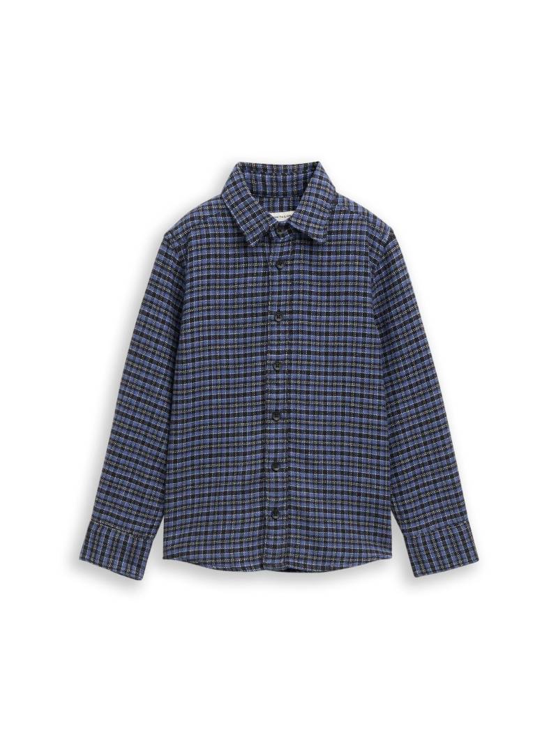 tom tailor kids - Regular Fit Hemd mit Karomuster black purple mini check design von tom tailor kids
