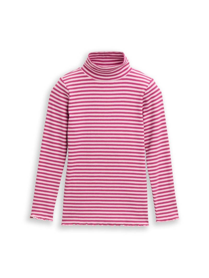 tom tailor kids - Ripp Langarmshirt mit Streifenmuster dark pink stripe von tom tailor kids