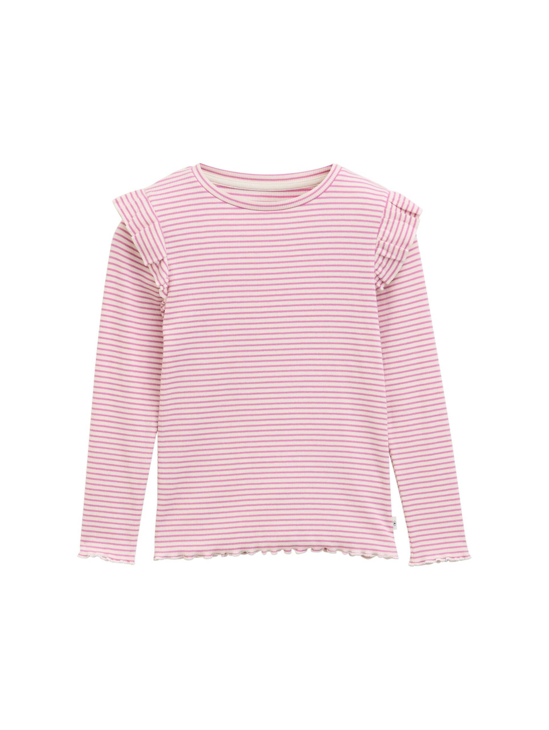 tom tailor kids - Ripp Langarmshirt mit Streifenmuster mauve off white stripe von tom tailor kids