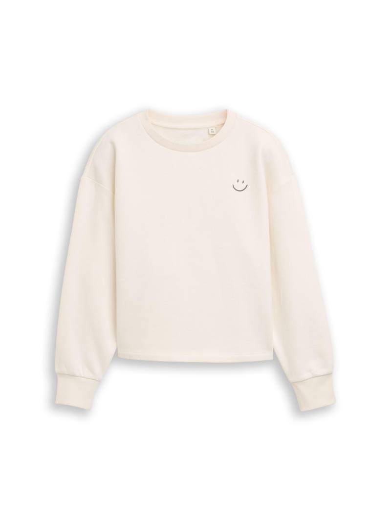 tom tailor kids - Sweatshirt mit Rückenprint gardenia white - Gr. - 152 von tom tailor kids