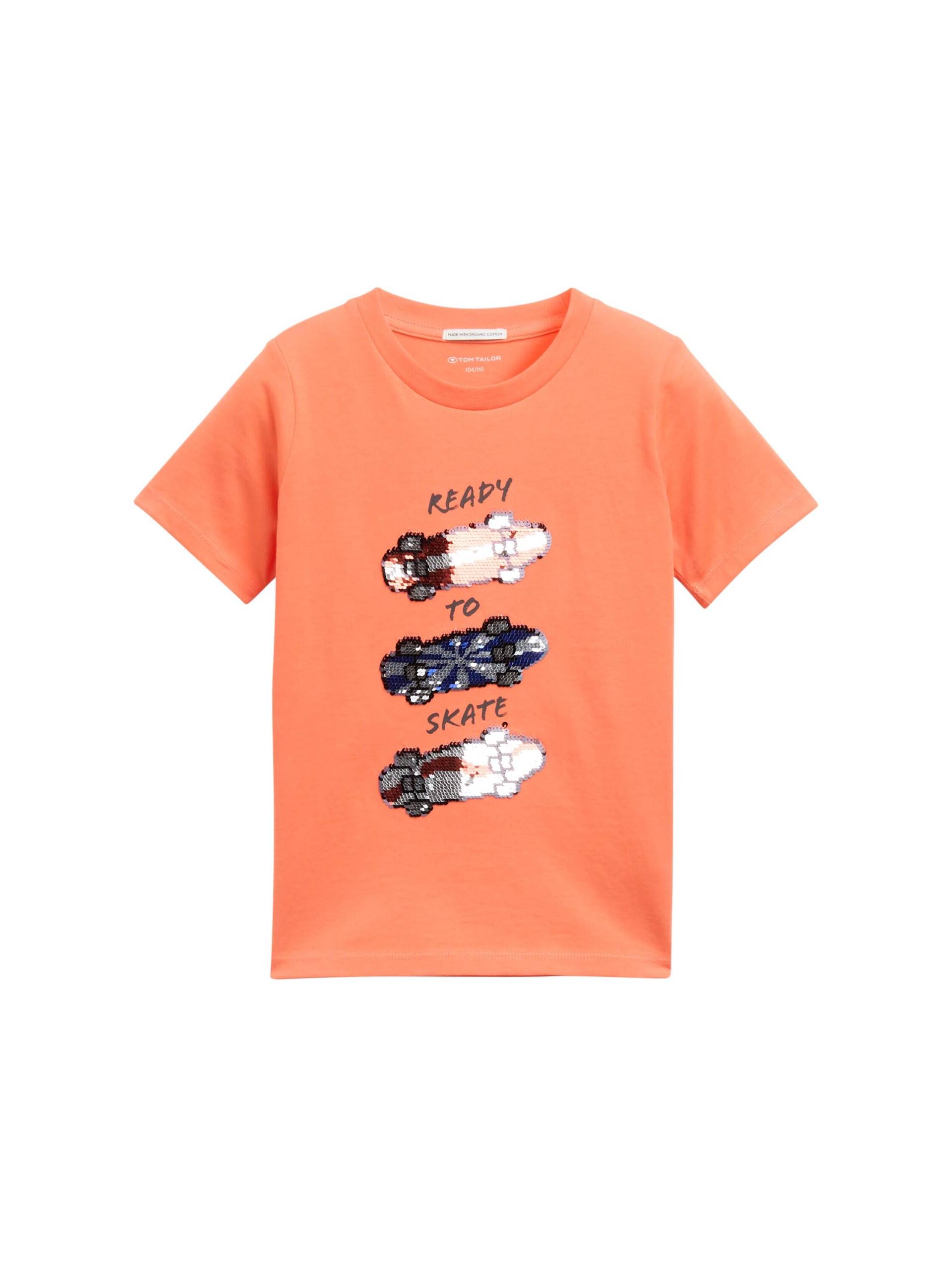 tom tailor kids - T-Shirt mit Wendepailletten vibrant coral von tom tailor kids