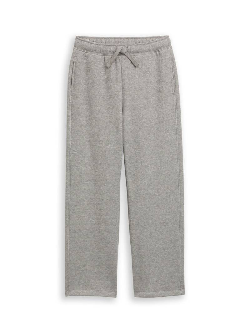 tom tailor kids - Wide Leg Hose in Glitzer-Optik grey melange with glitter - Gr. - 140 von tom tailor kids