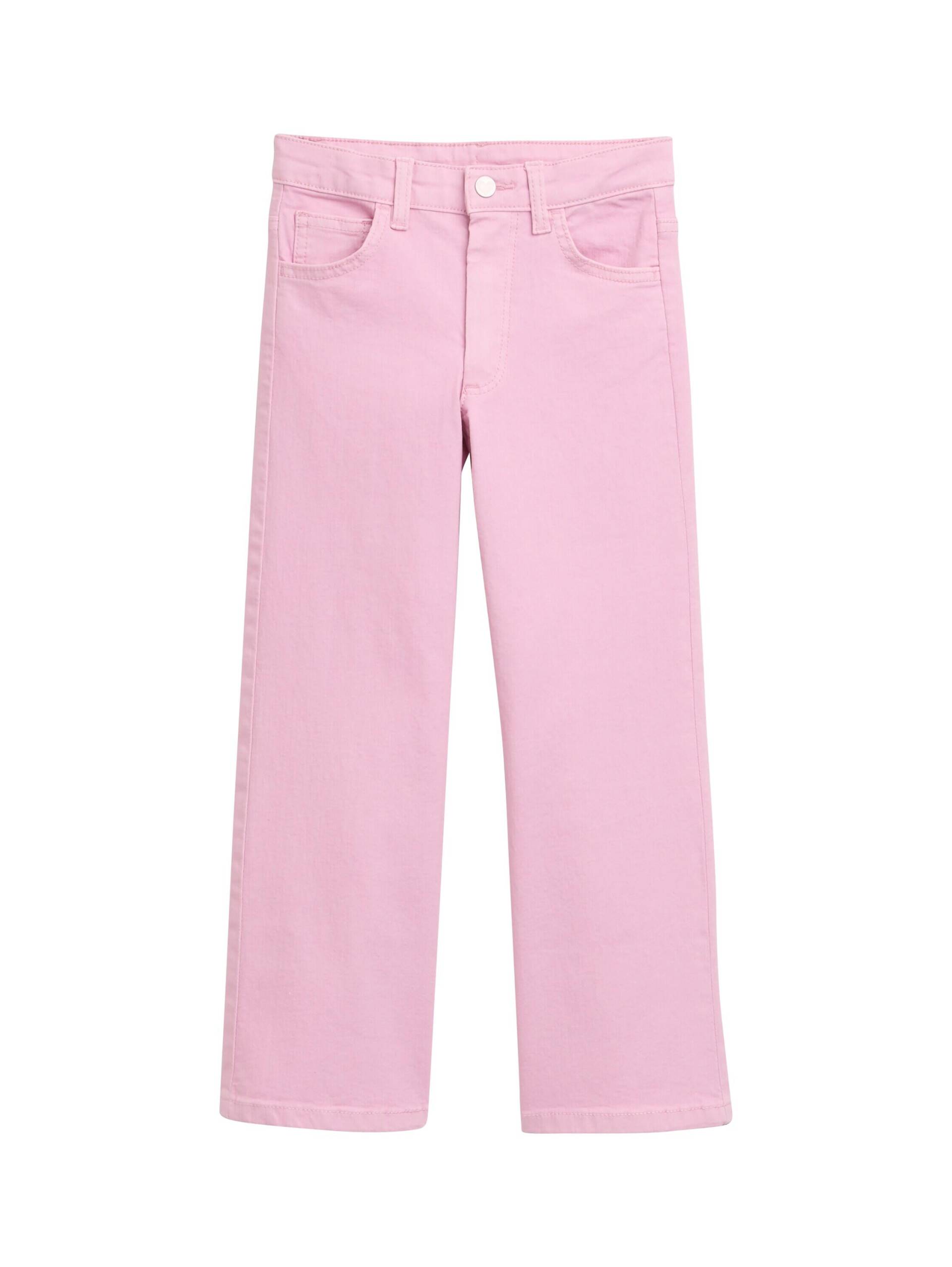 tom tailor kids - Wide Leg Jeans mit Herz-Details mist pink - Gr. - 128 von tom tailor kids