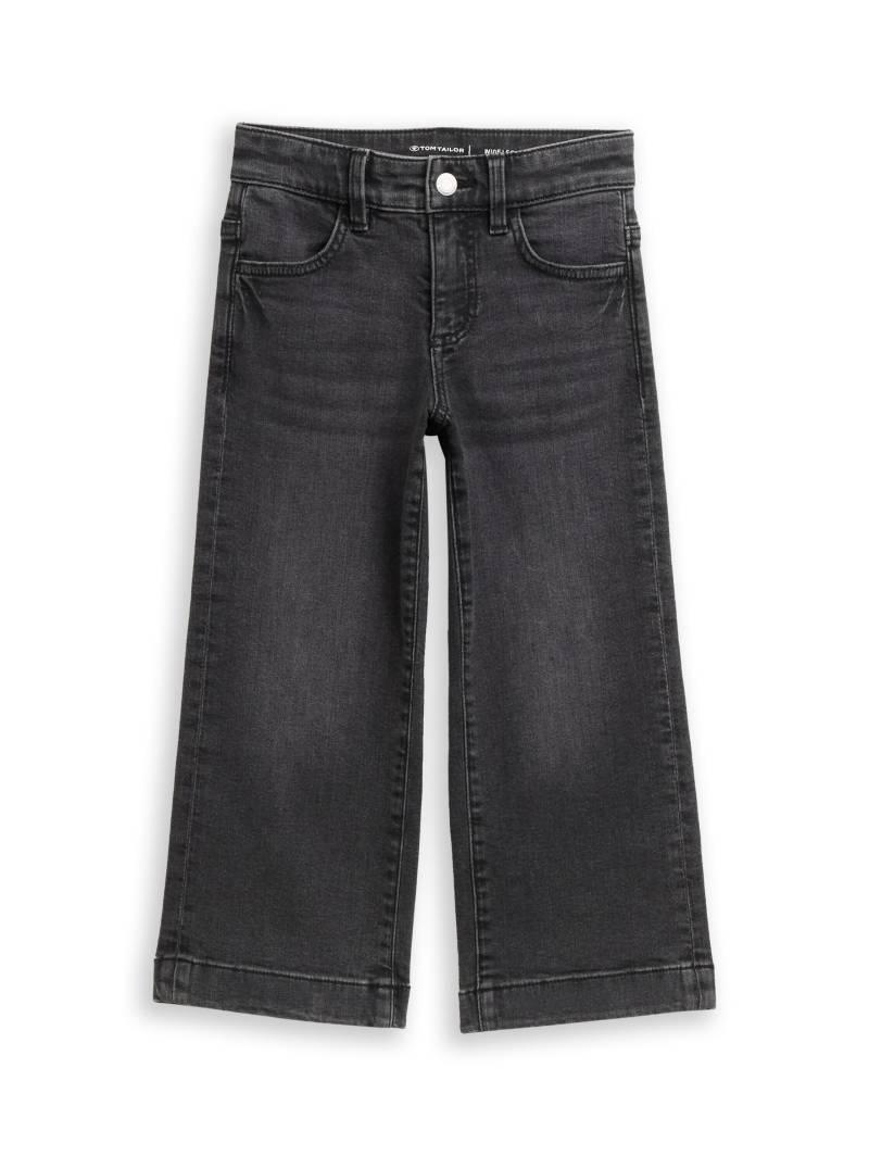 tom tailor kids - Wide Leg Jeans mit Stretch grey denim - Gr. - 134 von tom tailor kids