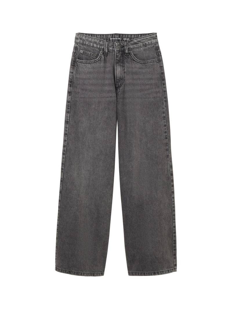 tom tailor kids - Wide Leg Jeans used mid stone grey denim - Gr. - 152 von tom tailor kids
