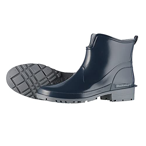 tomBrook Damen Gummistiefel Regenstiefel Stiefelette Zum Abendkleid - Gummistiefel Damen Outdoor Gummistiefelletten Wasserdicht in Dunkelblau Größe 41 von tomBrook