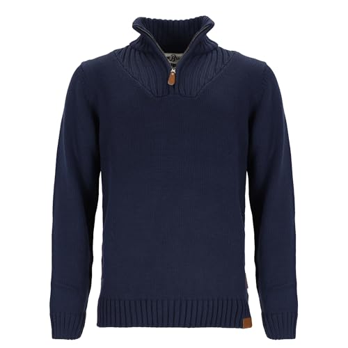 tomBrook Herren Strick-Troyer Unifarben - Troyer-Pullover Strickpullover mit Stehkragen und Reißverschluss in Navy Größe S tomBrook Herren Strick-Troyer Unifarben - Troyer-Pullover Strickpullover mit Stehkragen und Reißverschluss in Navy Größe S von tomBrook