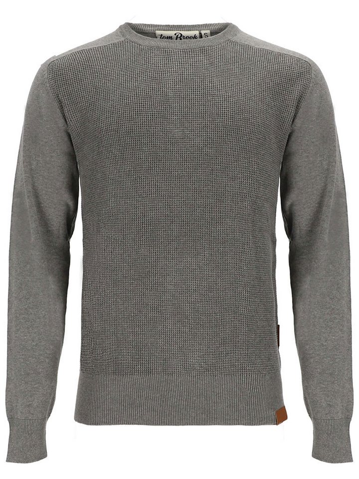 tomBrook Rundhalspullover Herren Strickpullover in Melange-Optik - Pullover Strick mit Rundhals von tomBrook