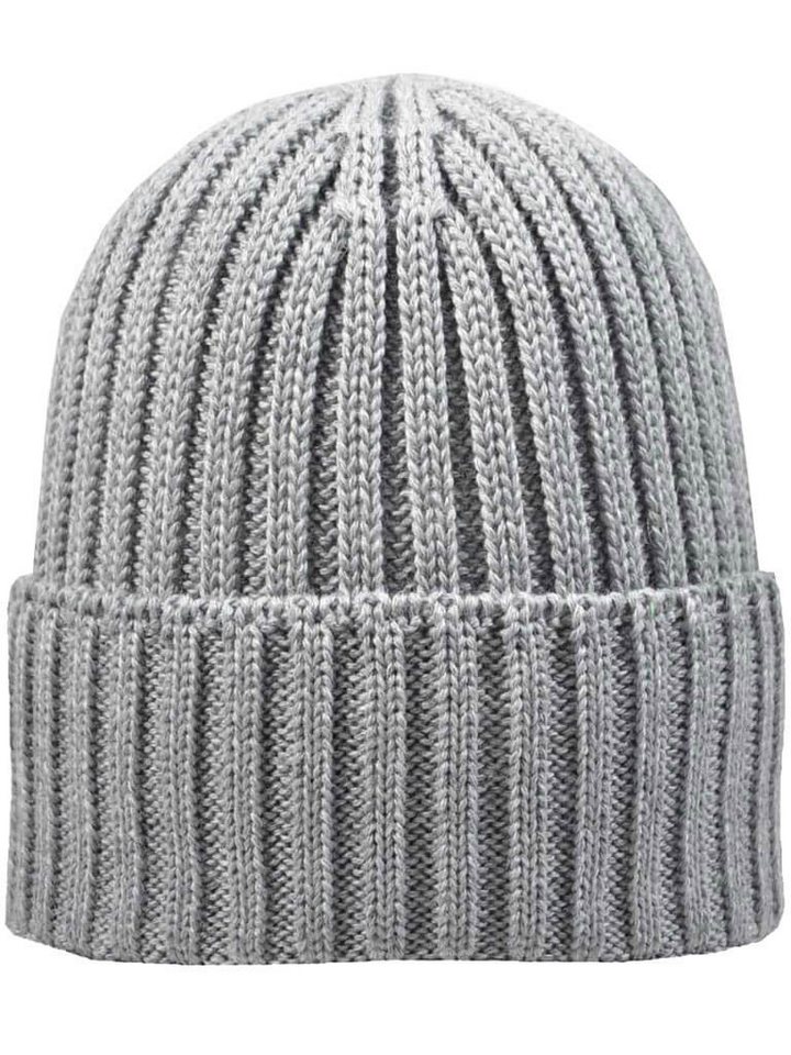 tomBrook Strickmütze Unisex Wollmütze mit Umschlag aus 100% Schurwolle - Wintermütze Strick von tomBrook