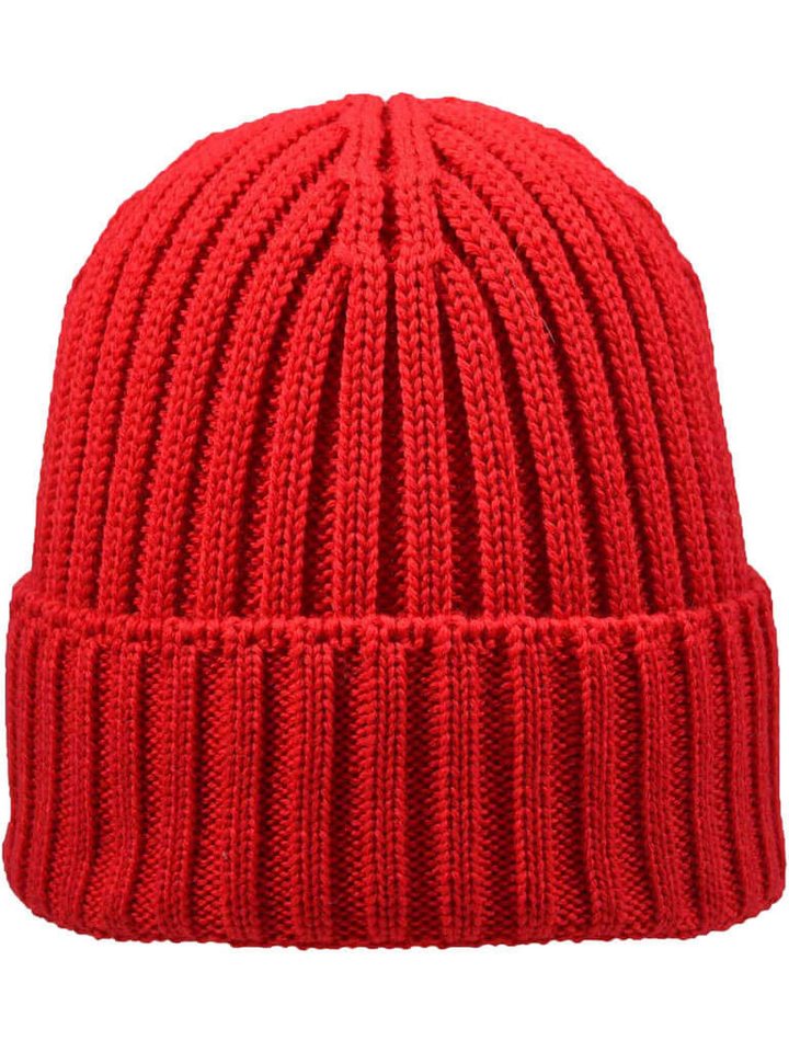 tomBrook Strickmütze Unisex Wollmütze mit Umschlag aus 100% Schurwolle - Wintermütze Strick von tomBrook