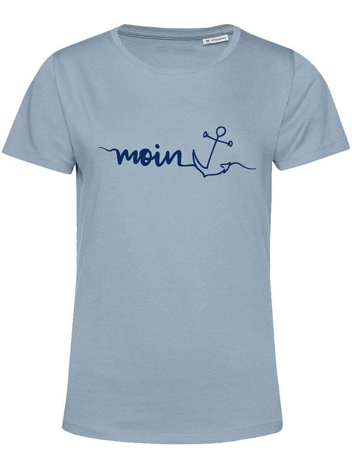 tomBrook T-Shirt Damen Kurzarm-Shirt mit Moin-Anker-Print - Basic-Shirt Baumwolle von tomBrook