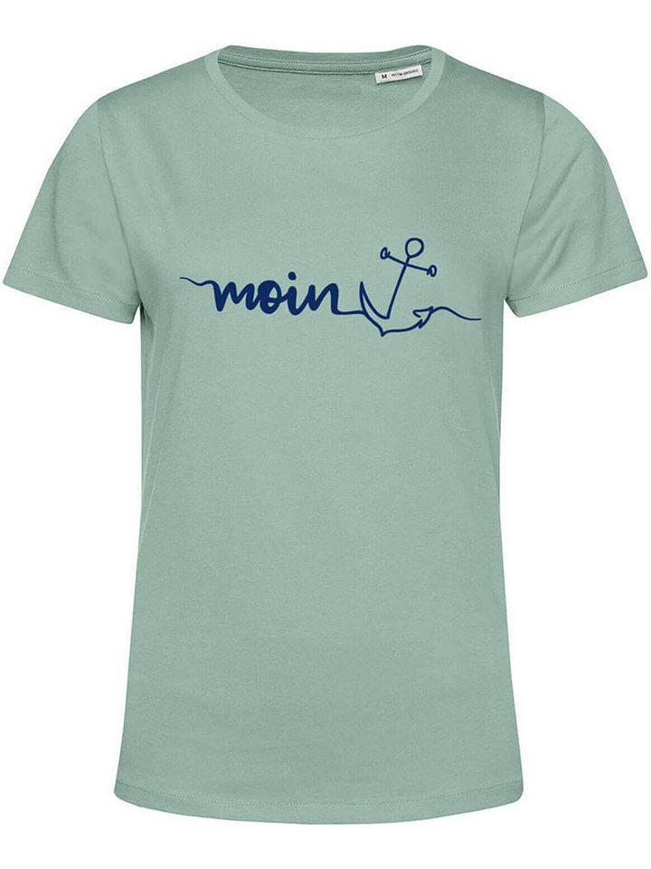 tomBrook T-Shirt Damen Kurzarm-Shirt mit Moin-Anker-Print - Basic-Shirt Baumwolle von tomBrook