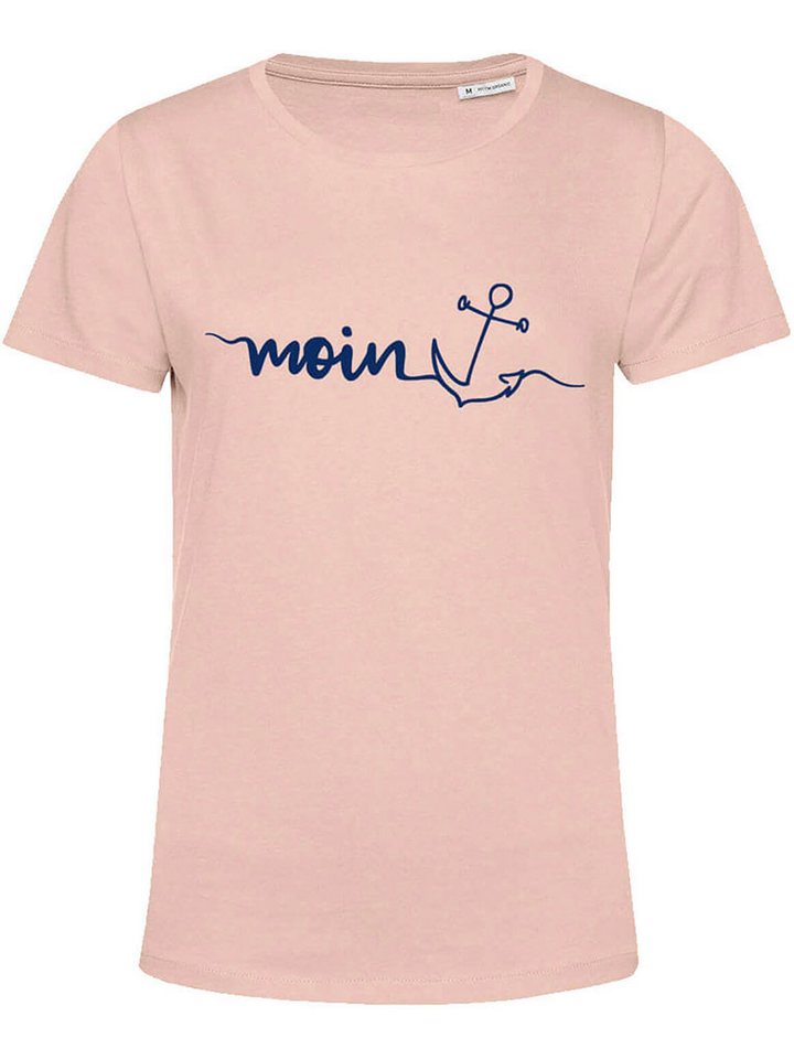 tomBrook T-Shirt Damen Kurzarm-Shirt mit Moin-Anker-Print - Basic-Shirt Baumwolle von tomBrook