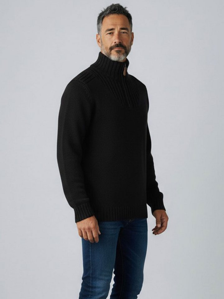 tomBrook Troyer Herren Strick-Troyer Unifarben - Troyer-Pullover Strickpullover von tomBrook
