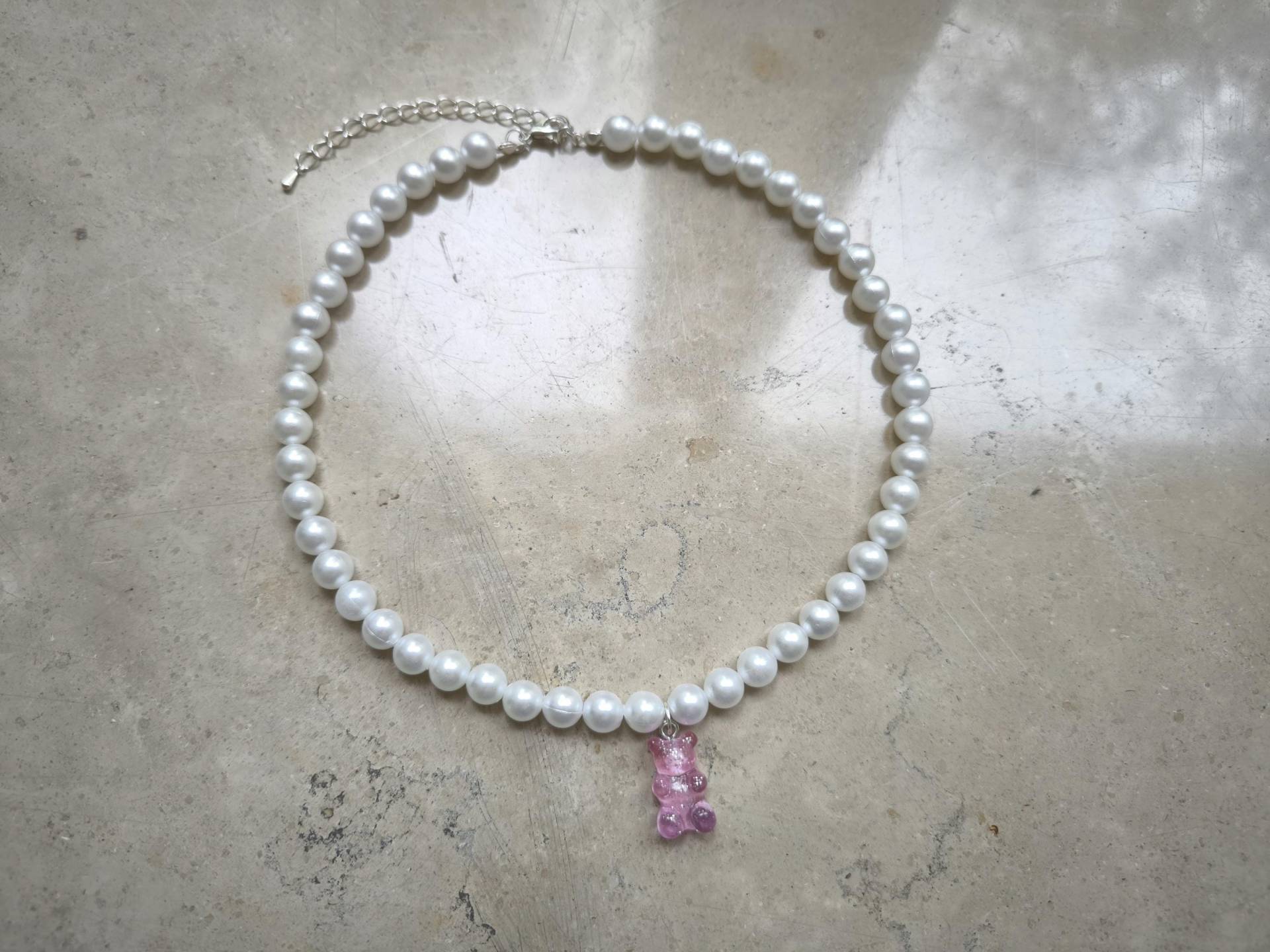 Gummibärchen-Halskette, Perlen-Bären-Anhänger-Halskette, Teenager-Halskette, Handgefertigte Süße Halskette, Perlenkette, Geschenk Für Sie von tomahexe