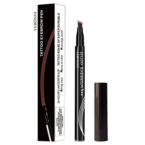 Anjoize Augenbrauenstift - 4 Spitzen Microblade Brauenstift - Micros 4 Punkt Make Up Flüssiger Stifte - Waterproof 4 Tip Brow Pen - Lang Anhaltende Und Wasserdicht Flüssiger Augenbrauenstift von tongfeng