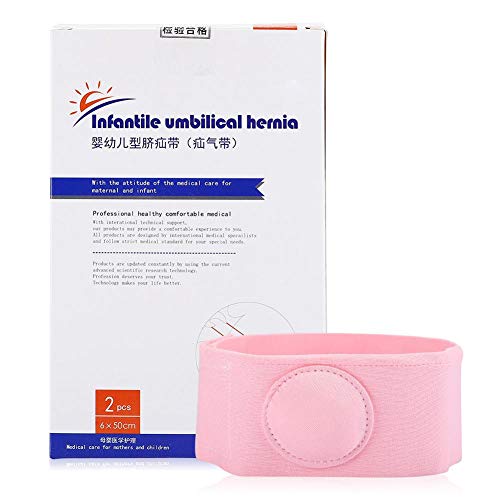 Herniengürtel für Babys, 2-teilige Herniengürtelbehandlung zur Hernientherapie für Kinder Nabelbruch für Neugeborene(Rosa) von tongzhou