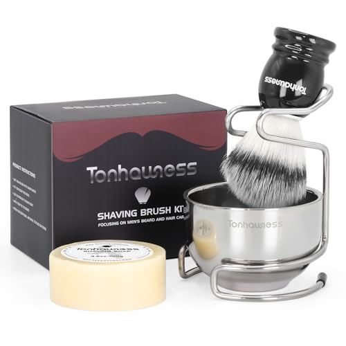 Tonhawness Rasierpinsel-Set für Männer, 4-in-1-Rasierpinsel-Set enthält Nylonborsten Rasierpinsel, Rasierschale & Ständer und Rasierseifen-Set für Männer Rasiergeschenk Tonhawness Rasierpinsel-Set für Männer, 4-in-1-Rasierpinsel-Set enthält Nylonborsten Rasierpinsel, Rasierschale & Ständer und Rasierseifen-Set für Männer Rasiergeschenk von tonhawness
