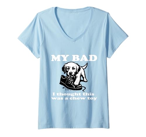 Damen Mein Fehler, ich dachte, das wäre EIN Kauspielzeug T-Shirt mit V-Ausschnitt Damen Mein Fehler, ich dachte, das wäre EIN Kauspielzeug T-Shirt mit V-Ausschnitt von tonycastell