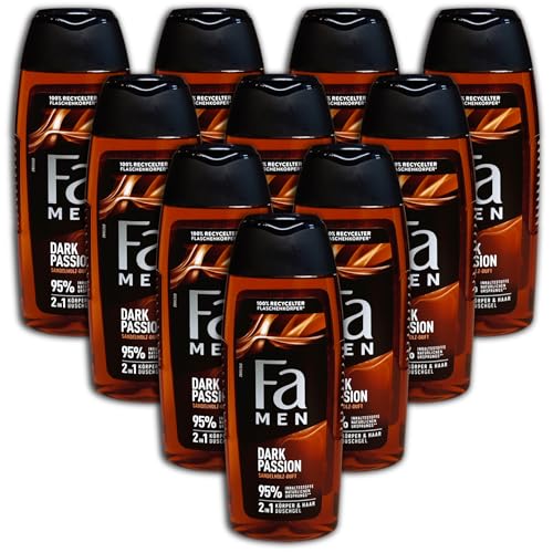 10 er Pack Fa Men 2in1 Körper & Haar Duschgel Dark Passion Shower Gel 10 x 250ml von topDeal