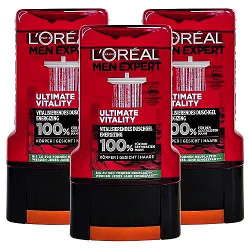 3 er Pack MEN EXPERT Ultimate Vitality Duschgel 3 x 250 ml Showergel von topDeal