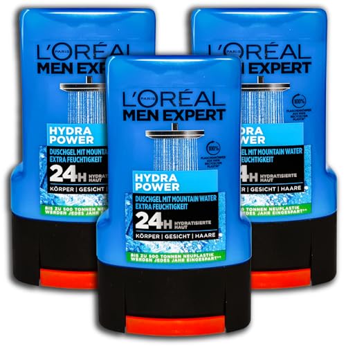 3er Pack MEN EXPERT Duschgel Hydra Power Shower Gel 3 x 250 ml von topDeal