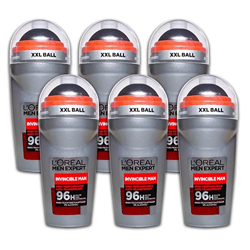 6 er Pack Men Expert Invincible Man Anti-Transpirant Roll-On 6 x 50 ml von topDeal