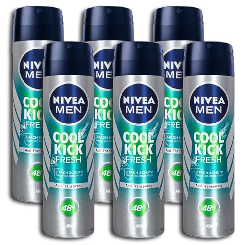 6 er Pack NIVEA MEN Anti-Transpirant Spray Cool Kick Fresh 6 x 150 ml von topDeal
