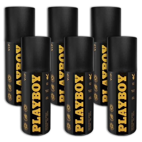 6 er Pack Playboy Men VIP Deodorant Deospray 6 x 150 ml von topDeal