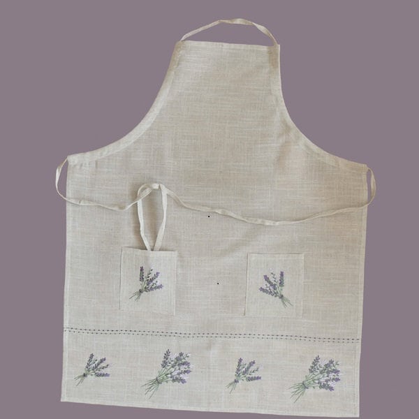 Schürze, Latzschürze, Lavendel, Leinenstruktur, Neu von topangebote
