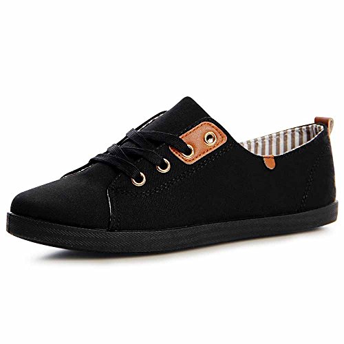 topschuhe24 1196 Damen Sneaker Turnschuhe Maritim Slipper, Farbe:Schwarz, Größe:37 EU von topschuhe24