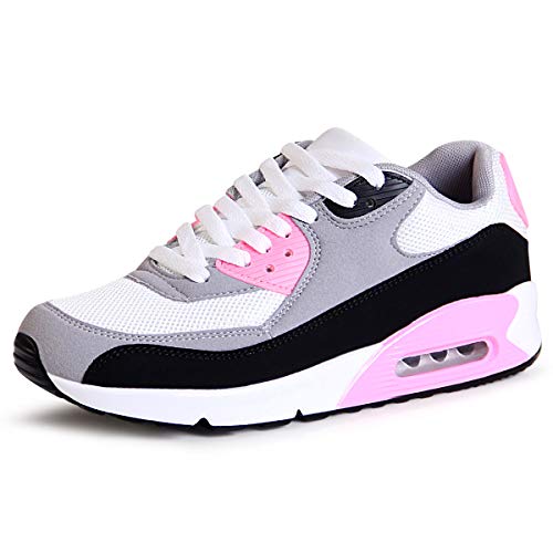 topschuhe24 1896 Damen Sneaker Halbschuhe Sportlich, Farbe:Weiß Grau 1896, Größe:37 EU von topschuhe24