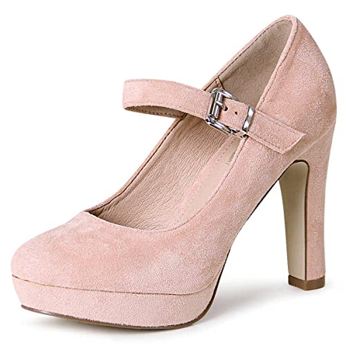 topschuhe24 1960 Damen Plateau Riemchen Pumps, Farbe:Light Rose 1960, Größe:36 EU von topschuhe24