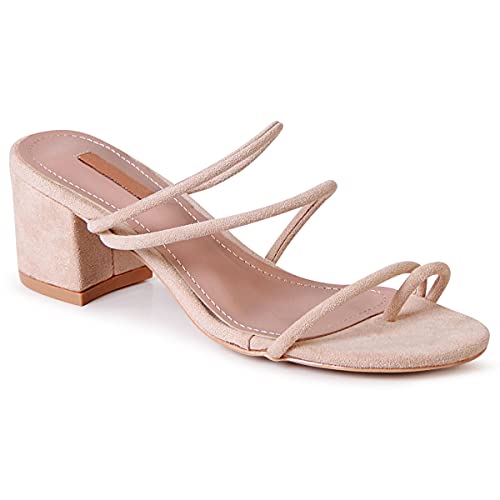 topschuhe24 2106 Damen Velours Sandaletten Pantoletten, Farbe:Beige, Größe:38 EU von topschuhe24