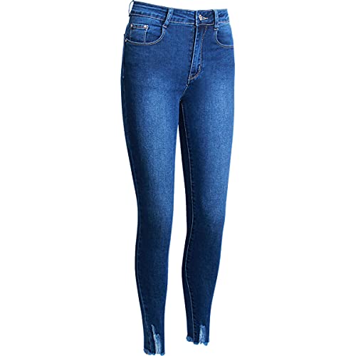 topschuhe24 2174 Damen High Waist Push Up Jeans, Farbe:Blau, Größe:36 EU von topschuhe24