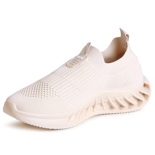 topschuhe24 2373 Damen Plateau Sneaker Light Slipper, Farbe:Beige, Größe:37 EU von topschuhe24