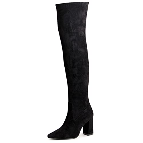 topschuhe24 2597 Damen Overknee Stiefel Krempelschaft, Farbe:Schwarz, Größe:38 EU von topschuhe24