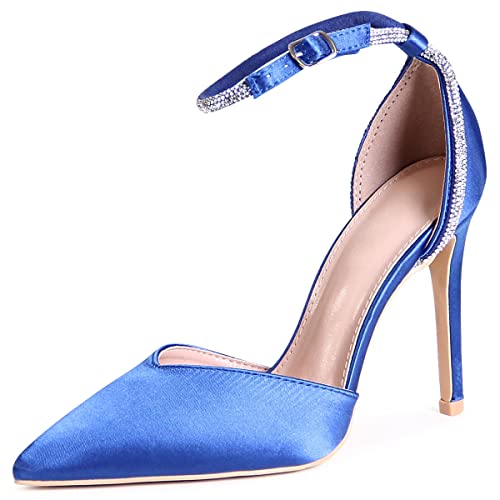 topschuhe24 2652 Damen Spitze Pumps High Heels Glitzer, Farbe:Blau, Größe:36 EU von topschuhe24