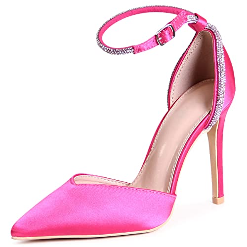 topschuhe24 2652 Damen Spitze Pumps High Heels Glitzer, Farbe:Pink, Größe:38 EU von topschuhe24