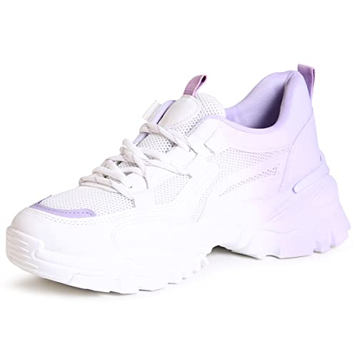 topschuhe24 2682 Damen Plateau Sneaker Turnschuhe, Farbe:Lila, Größe:40 EU von topschuhe24