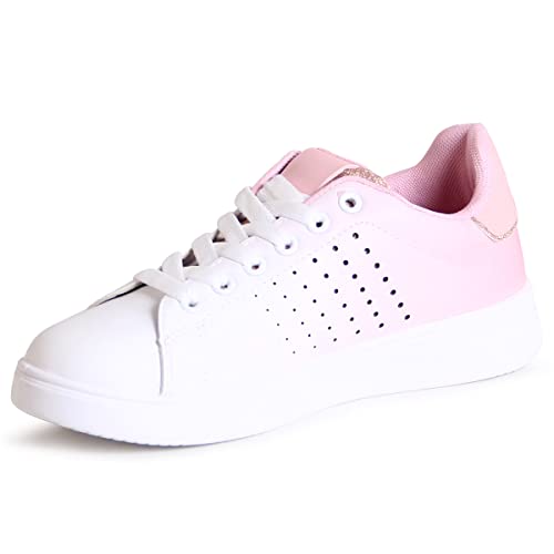 topschuhe24 2736 Damen Sneaker Skater Turnschuhe Farbverlauf, Farbe:Rosa, Größe:39 EU von topschuhe24